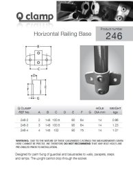 246 Horizontal Railing Base Tube Clamp 33.7mm OD - Size 2