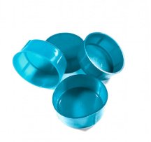 200 nos Plastic Tube End Caps - Pale Blue