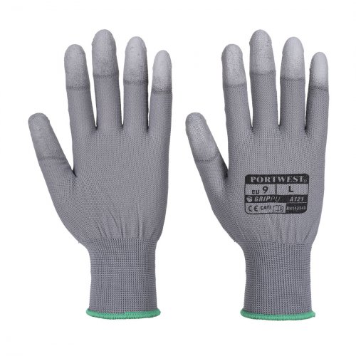 PU Fingertip Glove: Grey: L