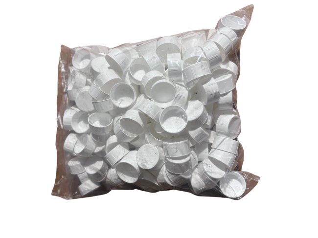 Plastic Tube End Caps - White